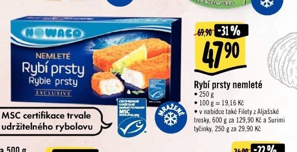 Rybí prsty nemleté Nowaco