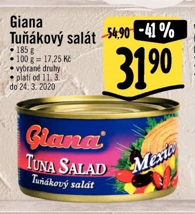 Giana Tuňákový salát
