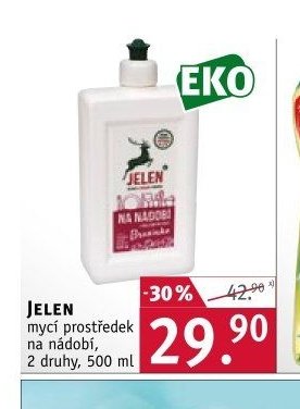 JELEN mycí prostředek na nádobí, 2 druhy, 500 ml