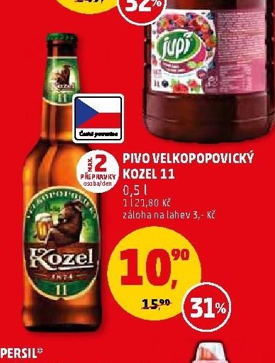 Pivo Velkopopovický Kozel 11