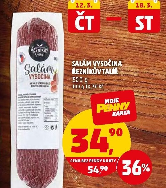 Salám Vysočina Řezníkův talíř