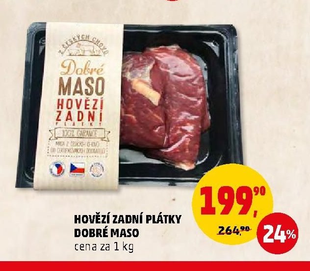 Hovězí zadní plátky Dobré maso