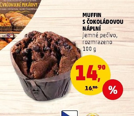 Muffin s čokoládovou náplní