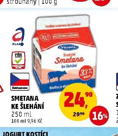 SMETANA KE ŠLEHÁNÍ