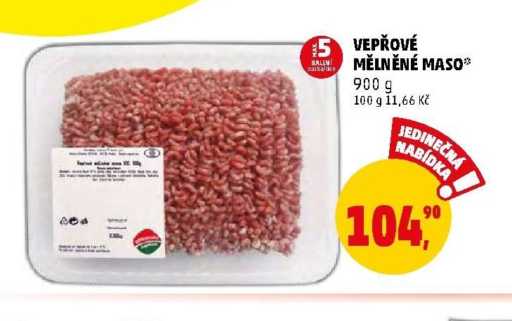 VEPŘOVÉ MĚLNĚNÉ MASO