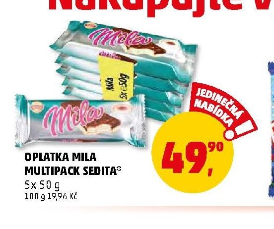 OPLATKA MILA MULTIPACK SEDITA
