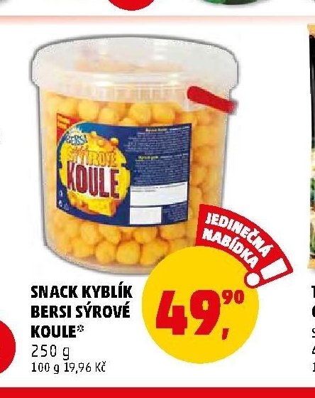 SNACK KYBLÍK BERSI SÝROVÉ KOULE