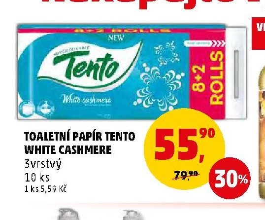 Toaletní papír Tento White Cashmere