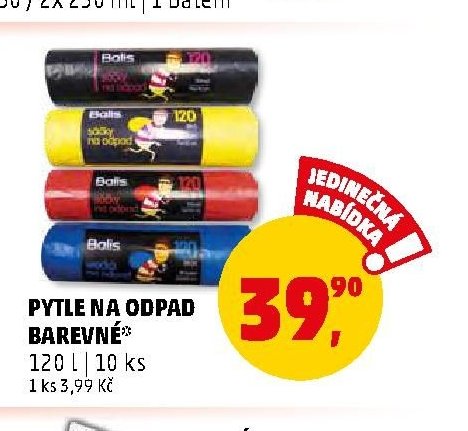 Pytle na odpad barevné