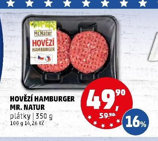 Hovězí Hamburger Mr. Natur