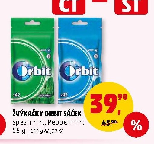 Žvýkačky Orbit sáček