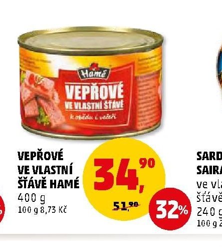 VEPŘOVÉ VE VLASTNÍ ŠŤÁVĚ HAMÉ