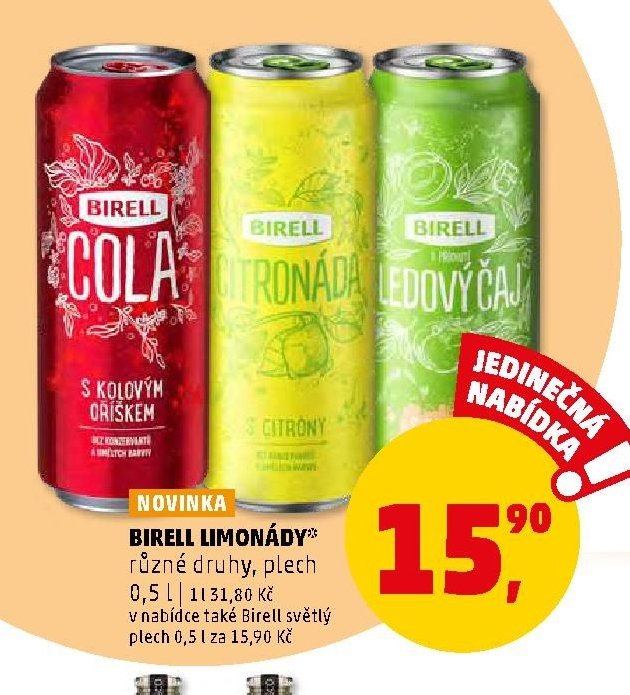 Birell limonády