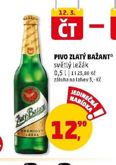 Pivo Zlatý Bažant