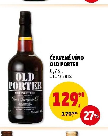Červené víno Old Porter