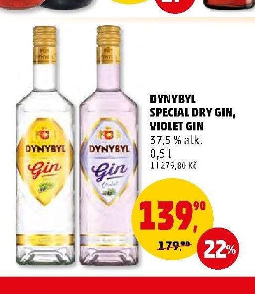 Dynybyl Special Dry Gin, Violet Gin