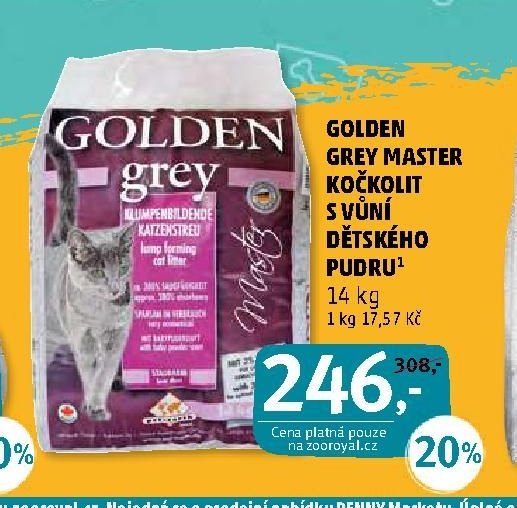 Golden Grey Master kočkolit s vůní dětského pudru