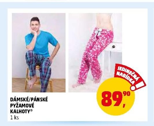 DÁMSKÉ/PÁNSKÉ PYŽAMOVÉ KALHOTY