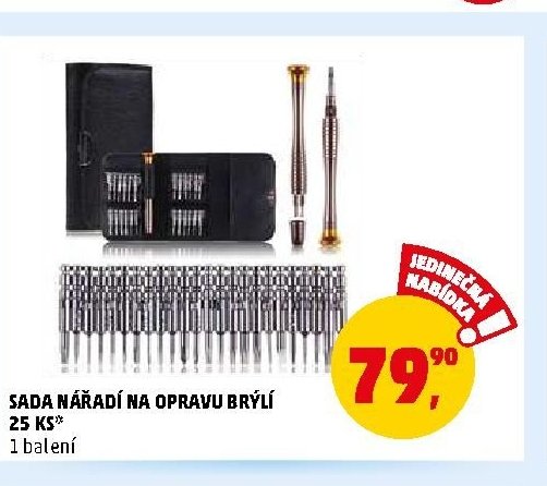 SADA NÁŘADÍ NA OPRAVU BRÝLÍ 25 KS
