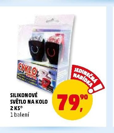 Silikonové světlo na kolo 2 ks