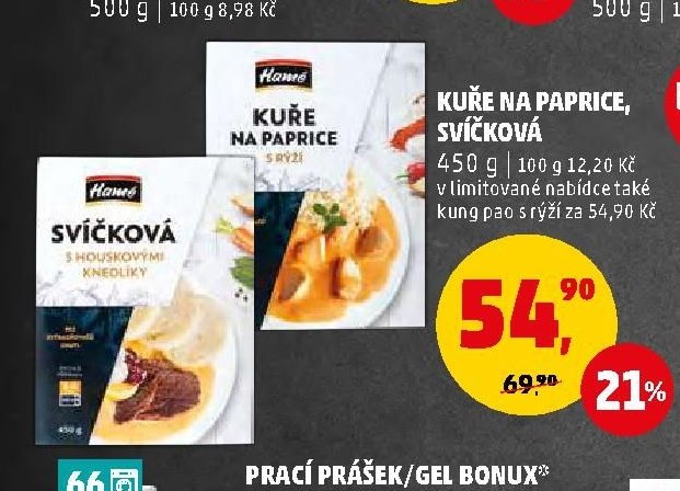 Hamé kuře na paprice / svíčková