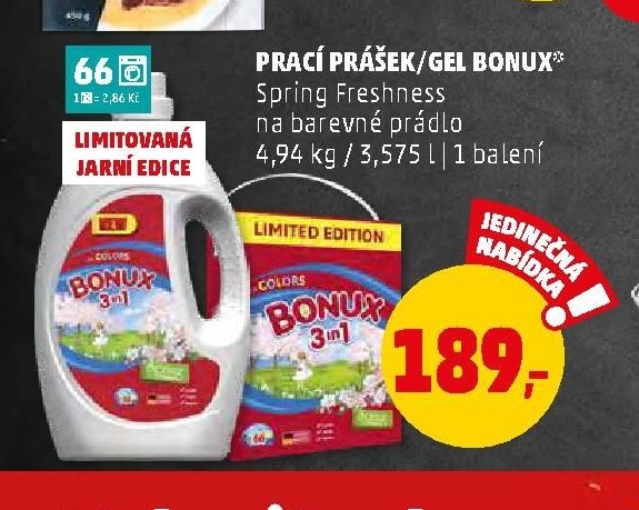 Prací prášek/gel Bonus