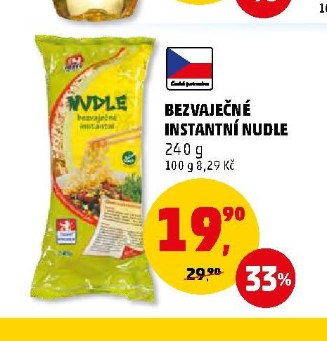 BEZVAJEČNÉ INSTANTNÍ NUDLE