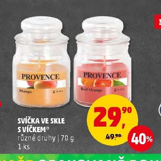 Svíčka ve skle s víčkem