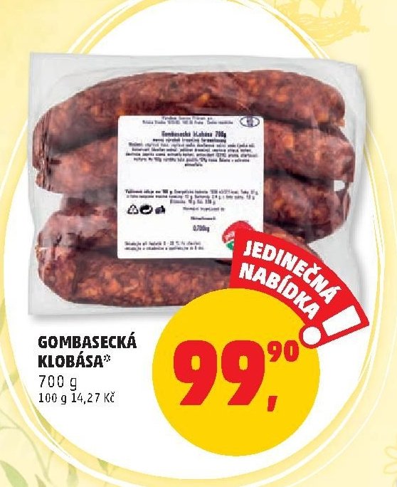 GOMBASECKÁ KLOBÁSA
