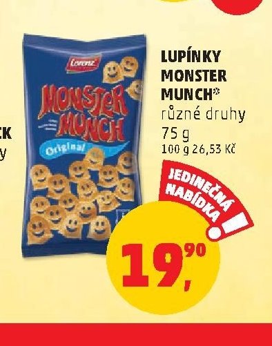 Lupínky Monster Munch