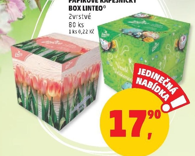 Velikonoční papírové kapesníčky Box Linteo