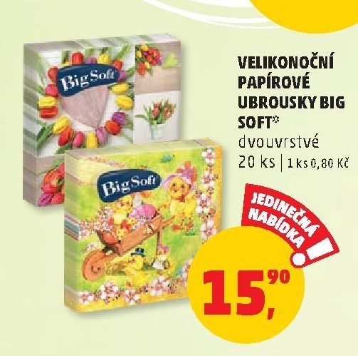 Velikonoční papírové ubrousky Big Soft