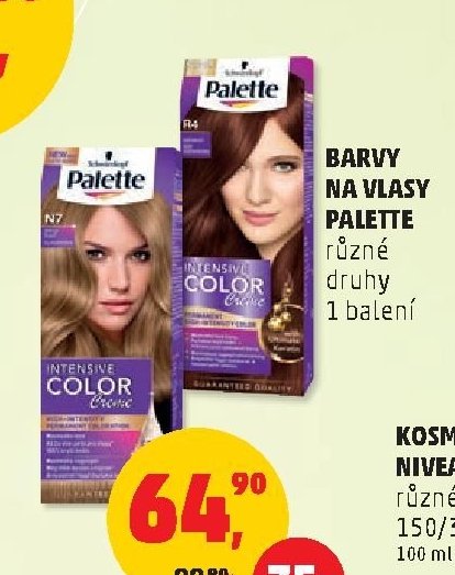 Barvy na vlasy Palette