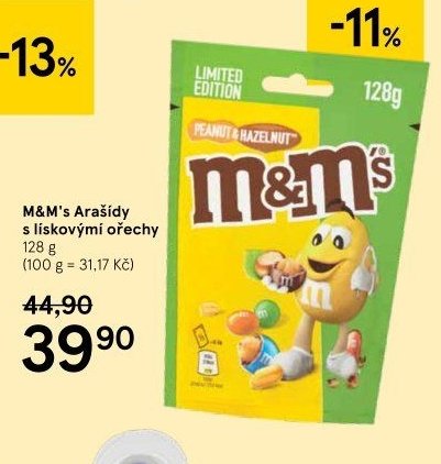 M&M's Arašídy s lískovými ořechy