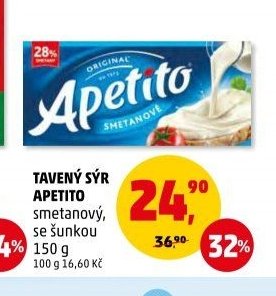 TAVENÝ SÝR APETITO smetanový, se šunkou 150 g