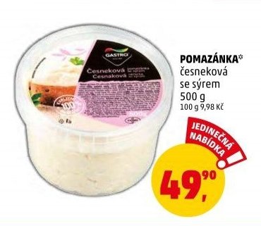 POMAZÁNKA ČESNEKOVÁ SE SÝREM