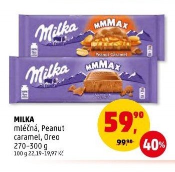 MILKA mléčná, Peanut caramel, Oreo