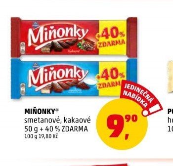 MIŇONKY smetanové, kakaové