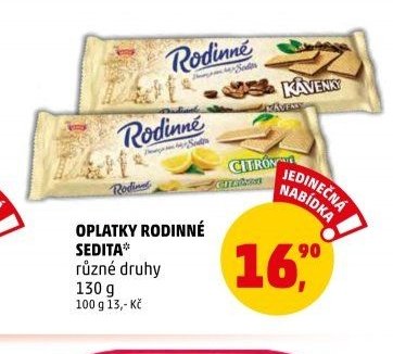 OPLATKY RODINNÉ SEDITA různé druhy