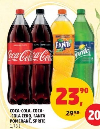 Coca-Cola, Coca-Cola Zero, Fanta Pomeranč, Sprite