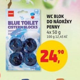 WC BLOK DO NÁDRŽKY PENNY 4x 50 g