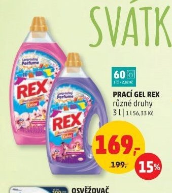 PRACÍ GEL REX různé druhy 3 l