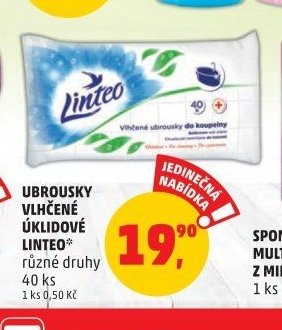 UBROUSKY VLHČENÉ ÚKLIDOVÉ LINTEO