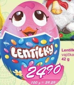 Čokoládové vajíčko s lentilkami Orion