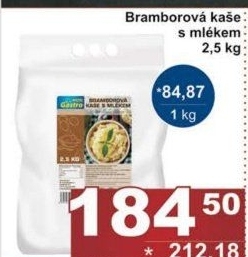Bramborová kaše s mlékem v prášku Gastro servis