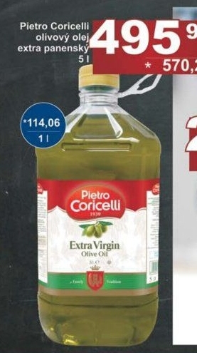 Olivový olej extra panenský Pietro Coricelli