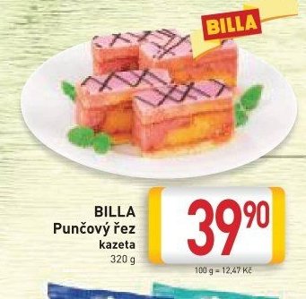 BILLA Punčový řez kazeta