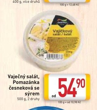Vaječný salát, Pomazánka česneková se sýrem