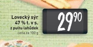 Lovecký sýr 47 % t. v s.