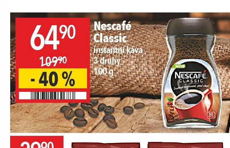 Nescafé Classic instantní káva 3 druhy 100 g